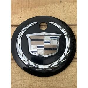 02-06 Cadillac Escalade Rear Gate Circle Emblem Logo Badge Sign OEM Black Chrome